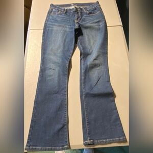 Old Navy Denim Blue Jeans Women's 4 Short Flare Leg Medium Wash Simple Everyday
